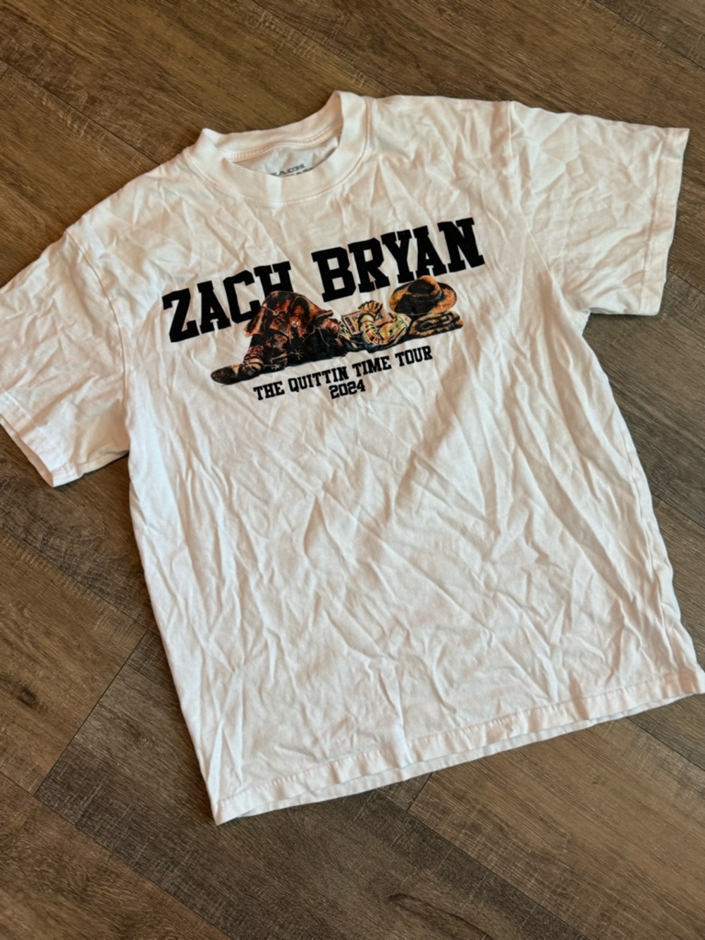 Zach Bryan White Graphic Tour T-Shirt